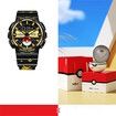 Anime Watch Pikachu Kids Watch Pokemon Series New Student High End Electronic Watch Gifts for Boys and Girls Col.Black