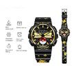 Anime Watch Pikachu Kids Watch Pokemon Series New Student High End Electronic Watch Gifts for Boys and Girls Col.Black