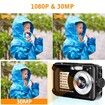 Waterproof Camera 30 MP Full HD 1080P Video Recorder 16X Zoom Selfie Dual Screens Digital Camera