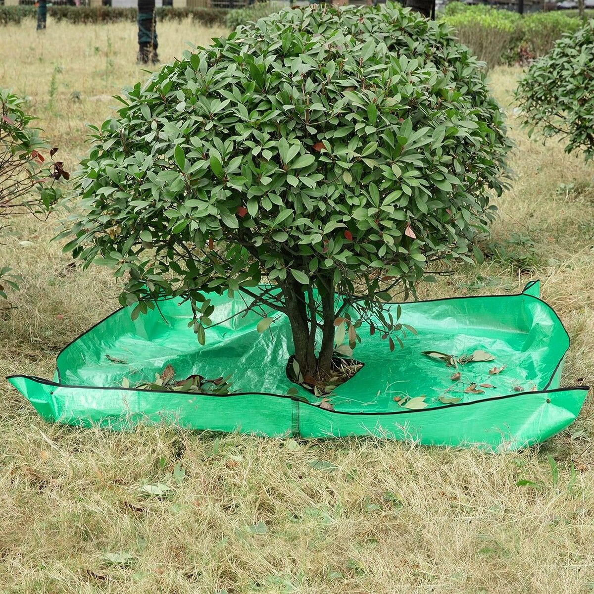 Landscape Tarp for Trimming with 12 inch Hole, Garden Tree Pruning Waterproof Tarp