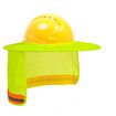 2 Pack Full Brim Hard Hat Sun Shade Mesh Neck Shade with Reflective Strip Neon Yellow