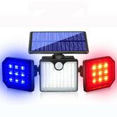 Solar Motion Sensor Light  LED Solar Lighting Wall & Warning Light Flashing Cyclically Waterproof for Outdoor Courtyards Hallways Pools