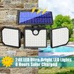 Solar Motion Sensor Light  LED Solar Lighting Wall & Warning Light Flashing Cyclically Waterproof for Outdoor Courtyards Hallways Pools