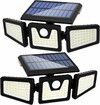 2 Pcs LED Cordless Solar Motion Sensor Lights  Waterproof  Solar Lights Outdoor Security LED Flood Light