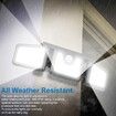 2 Pcs LED Cordless Solar Motion Sensor Lights  Waterproof  Solar Lights Outdoor Security LED Flood Light