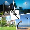 Solar Street LED Light Motion Sensor Remote Outdoor Garden Yard Flood Down Lamp Security Parking Lot Spot Floodlight Pole Waterproof 160 LEDs 200W