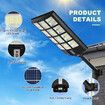 1000W Commercial LED Solar Street Light Road Lamp Motion Sensor Remote Outdoor Garden Wall Dusk To Dawn Patio Parking Lot Flood Pole Waterproof