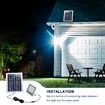 140 LED Solar Flood Light Sensor Street Outdoor Garden Remote Security Wall Lamp Floodlight Outside Waterproof Yard Driveway Patio Parking Lot 100W