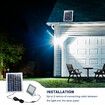 Solar Flood Street Light 216 LED Sensor Outdoor Garden Floodlight Remote Security Wall Lamp Outside Waterproof Yard Driveway Patio Parking Lot 200W