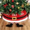 Christmas Tree Collar,Xmas Red Tree Ring for Artificial Trees,Foldable Reusable Tree Box Decor for Home,School,Office Party Decoration Santa Claus