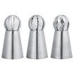 3pc Sphere Ball Russian Icing Piping Nozzles Tips Cake Decor Pastry Cupcake Set for Home,Cake Shop and Commercial