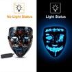 LED Halloween Light Up Purge Mask, Led EL Wire Face Mask for Halloween Festival Holiday Role Cosplay Costume