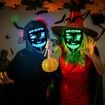 LED Halloween Light Up Purge Mask, Led EL Wire Face Mask for Halloween Festival Holiday Role Cosplay Costume