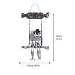 Halloween Skull Skeleton Bride And Groom Welcome Doorplate Hanger