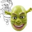 Adult Unisex Shrek Mask Green Full Head Latex Mask Cosplay Costume Accessories