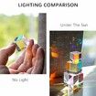 20mm RGB Dispersion Prism Optical Glass X-Cube Prism for Teaching Light Spectrum Physics- Gift of Light