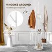 Clothes Coat Hat Rack Hall Stand Hanger Bag Tree Display Shelf Umbrella Garment Shoe Storage Closet Organizer Home Entryway 9 Hooks 3 Tiers