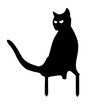 Decorations Metal Witch Cat Boiler Specter Decorative Garden Stakes Outdoor Decor Silhouette Stake For Yards Gardens Lawn Backyard