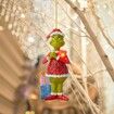 2023 Christmas Grinches Tree Decorations,8PCS Acrylic Cute Funny Green Doll Christmas Pendants Hanging,2D Flat Tree Ornaments with Printing 9cm/3.54in