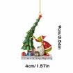 2023 Christmas Grinches Tree Decorations,8PCS Acrylic Cute Funny Green Doll Christmas Pendants Hanging,2D Flat Tree Ornaments with Printing 9cm/3.54in