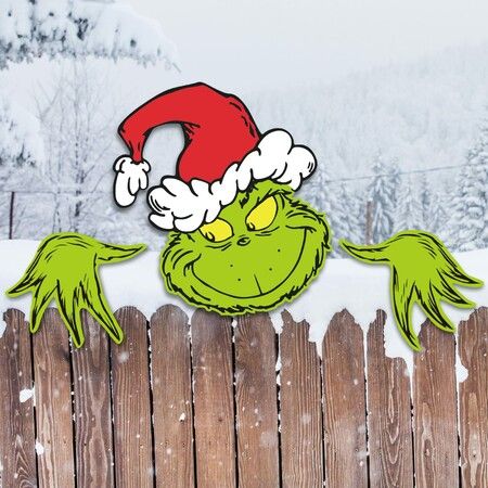 Large Grinch Decor for Tree,Grinch Christmas Tree Topper, Grinchmas Decor  for Ch