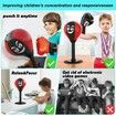 Desktop Punching Bag Stress Buster with Suction Cup for Office Table and Counters Heavy Duty Stress Relief Desk Boxing Punch Ball-Black