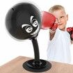 Desktop Punching Bag Stress Buster with Suction Cup for Office Table and Counters Heavy Duty Stress Relief Desk Boxing Punch Ball-Black