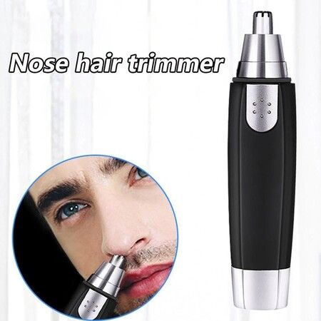 1PC Electric Nose Hair Trimmer, Professional Painless Nose And Ear Hair Trimmer For Women Men Waterproof Stainless Steel Head Dual Edge