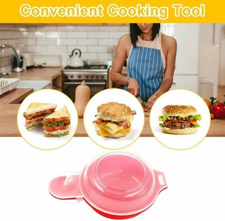 Set Of 2 Easy Eggwich Microwave Egg Cooker Egg Steamer Omelette Mold  Kitchen