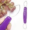 Grape Peeler, Fruit Grape Skin Peeler Remover Mini Portable Kitchen Gadget Peeling Tool Purple 7.0x0.8in