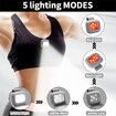 Running Lights,Rechargeable Waterproof Flashing 5 Light Modes Jogging LED Night for Jogger Running Camping Hiking Outdoor Adventure