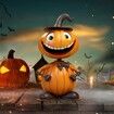 Halloween Pumpkins Doll, Garden Squash Decoration Statue Desktop Decoration