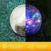 2 Pack Garden Solar Lights, Outdoor Decorative Colored Cracked Glass Solar Globe Lights, Waterproof Multicolor LED Ball Lights for Yard Patio Halloween Christmas Decorations