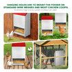 Chicken Food Feeder Auto Treadle Poultry Chook Feed Supplies Automatic Dispenser Rat Water Proof Galvanised Steel Feeding Equipment 22kg