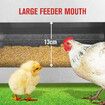 Chicken Food Feeder Auto Treadle Poultry Chook Feed Supplies Automatic Dispenser Rat Water Proof Galvanised Steel Feeding Equipment 22kg