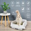 Cat Litter Tray Box Kitty Enclosed Large Pet Toilet Top Entry Furniture Removable Covered Hooded Plastic With Tray Scoop