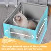 Cat Litter Tray Box Kitty Enclosed Large Pet Toilet Top Entry Furniture Foldable Removable Covered Hooded Plastic Grey