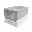 Cat Litter Tray Box Kitty Enclosed Large Pet Toilet Top Entry Furniture Foldable Removable Covered Hooded Plastic Grey