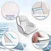 OGL Boat Seat Chair Bucket Helm Marine Pontoon Captain Vinyl Upholstery Foam Cushion UV Water Wind Proof 19.5x22x21.5 Inches