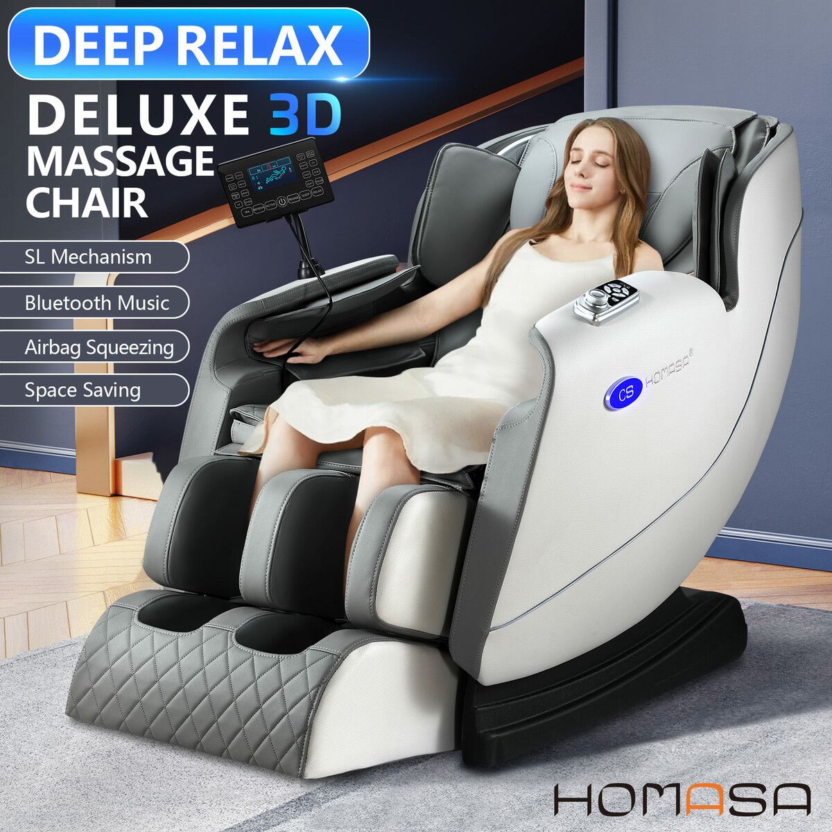 Full Body Massage Chair Massager Therapy Massaging Machine Shiatsu Spa Deep Tissue Relax Foot Back Neck Leg Shoulder Head Home Recliner