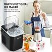 Maxkon Ice Cube Maker Portable Making Machine Freezer Countertop Commercial Home Kitchen House Appliance Bullet Self Cleaning 12kg with Handle