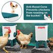 Chicken Water Feeder Treadle Poultry Feeding 12KG Large Capacity 11L Waterer Set Automatic Food Dispense Rat Bird Proof