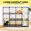 Cat Cage DIY Enclosure Pet Crate Rabbit Hutch Pet Scene Kitty Kennel Bunny Ferret Home Playpen Detachable Metal Wire