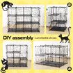 Cat Cage DIY Enclosure Pet Crate Rabbit Hutch Pet Scene Kitty Kennel Bunny Ferret Home Playpen Detachable Metal Wire