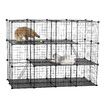 Cat Cage DIY Enclosure Pet Crate Rabbit Hutch Pet Scene Kitty Kennel Bunny Ferret Home Playpen Detachable Metal Wire