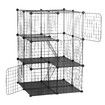 Cat Cage DIY Enclosure Pet Crate Rabbit Hutch Pet Scene Kitty Kennel Bunny Ferret Home Playpen Detachable Metal Wire