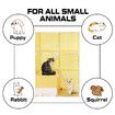 Cat Cage M Size Transparent Enclosure Pet Crate Litter Box Rabbit Hutch Pet Scene Kitty Kennel Bunny Ferret Home Playpen DIY Detachable