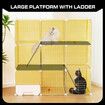 Cat Cage Large Transparent Enclosure Pet Crate Litter Box Rabbit Hutch Pet Scene Kitty Kennel Bunny Ferret Home Playpen DIY Detachable