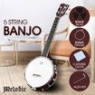 Melodic 4 String Banjo Beginner Music Instrument w / Picks 20 Frets 12 Brackets Gift