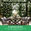 10m Solar Ivy Vine Lights 100 LED Fairy String Bedroom Outdoor Garden Fence Decor Wall Curtain Fake Plant Tree Leaf Garland Hanging Lamps